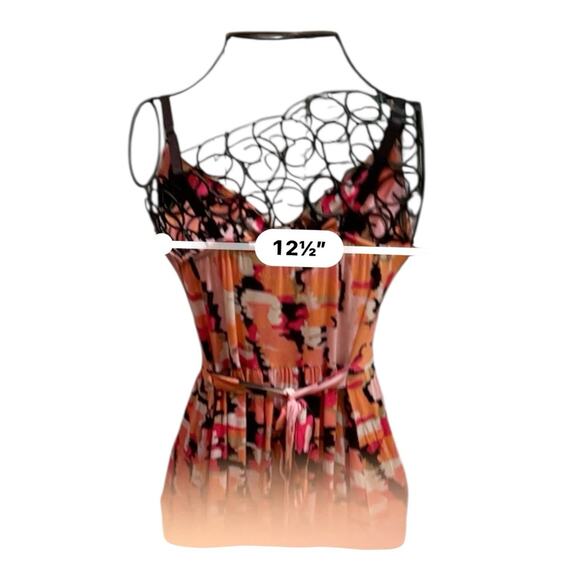 New Directions Maxi Dress Women's Petite Small Multicolor Rayon BuiltnBra V Neck - Picture 8 of 8